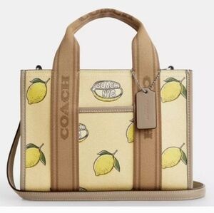 Coach Smith Tote Bag 24 With Lemon Print NWT